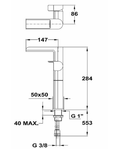 Смеситель для раковины Teka Formentera 623110200 Хром