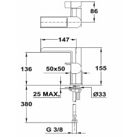 Смеситель для раковины Teka Formentera 623310200 Хром