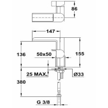 Смеситель для раковины Teka Formentera 623310200 Хром