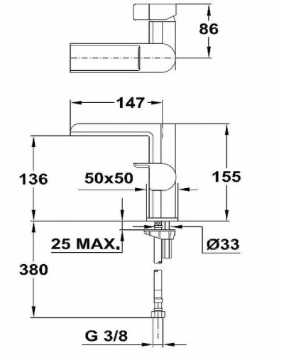 Смеситель для раковины Teka Formentera 623310200 Хром
