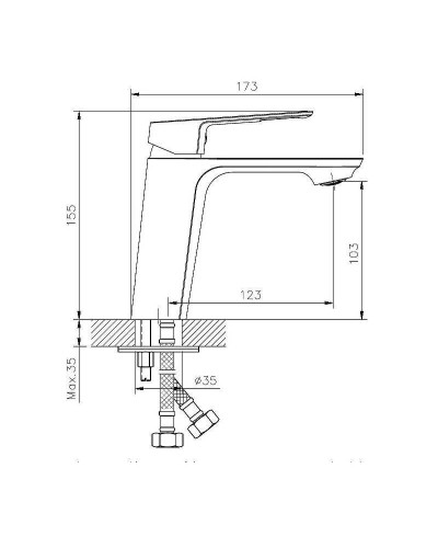 Смеситель для раковины Koller Pool Grace GR0200 Хром