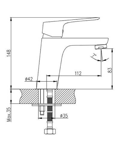 Смеситель для раковины Koller Pool Kvadro Start KS0200 Хром