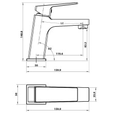 Смеситель для раковины Koller Pool Neon Cube NC0200 Хром