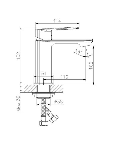 Смеситель для раковины Koller Pool Style SL0200 Хром