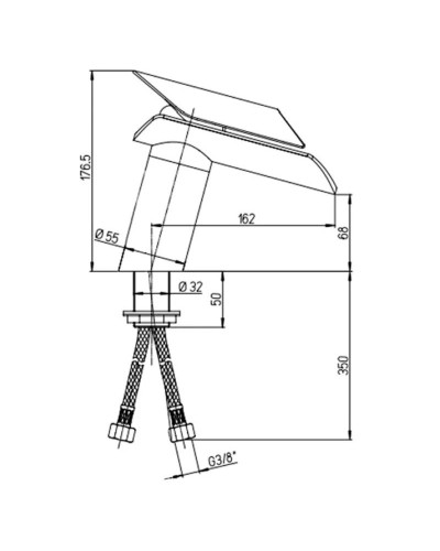 Смеситель для раковины без донного клапана Paini Morgana 73OP205LZ