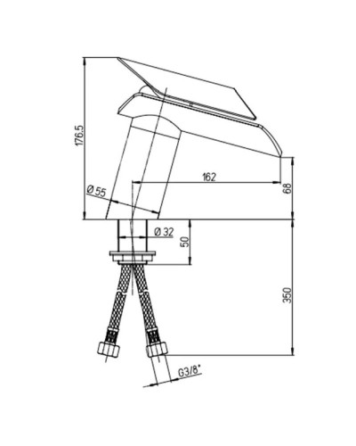 Смеситель для раковины без донного клапана Paini Morgana 73OP205