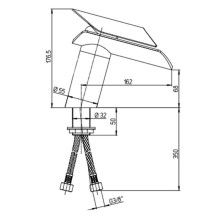 Смеситель для раковины без донного клапана Paini Morgana 73OP205VR