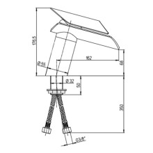 Смеситель для раковины без донного клапана Paini Morgana 73PW205LZ