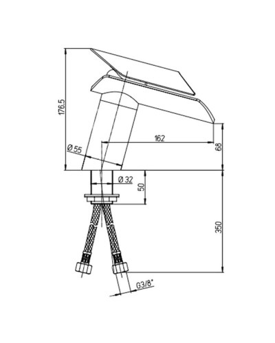 Смеситель для раковины без донного клапана Paini Morgana 73PW205LZ