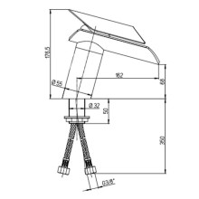 Смеситель для раковины без донного клапана Paini Morgana 73PW205VR