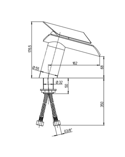 Смеситель для раковины без донного клапана Paini Morgana 73PW205VR