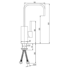 Смеситель для раковины без донного клапана Paini DAX-R 84CR254