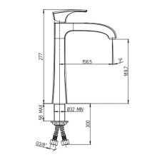 Смеситель для раковины без донного клапана Paini Lady 89BY205LLL