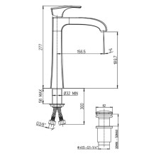 Смеситель для раковины с донным клапаном Paini Lady 89PA211LLLSSR