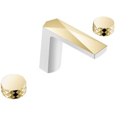 Смеситель для раковины Boheme Venturo 150-WG-DIAMOND Белый Золото