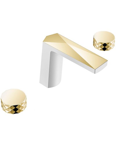 Смеситель для раковины Boheme Venturo 150-WG-DIAMOND Белый Золото