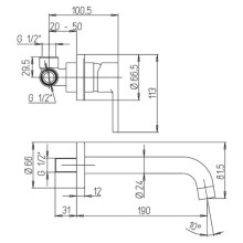 Смеситель для раковины без донного клапана Paini Arena 92YO208LMKM