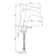 Смеситель для раковины с донным клапаном Paini Ovo 86PA211WF