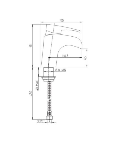 Смеситель для раковины с донным клапаном Paini Ovo 86PA211WF