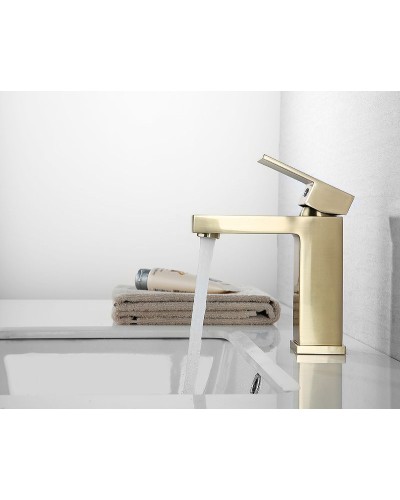 Смеситель для раковины Abber Daheim AF8210G Золото матовое
