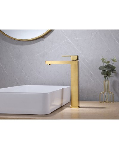 Смеситель для раковины Abber Daheim AF8211G Золото матовое