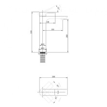 Смеситель для раковины Abber Weiss Insel AF8011B Черный матовый
