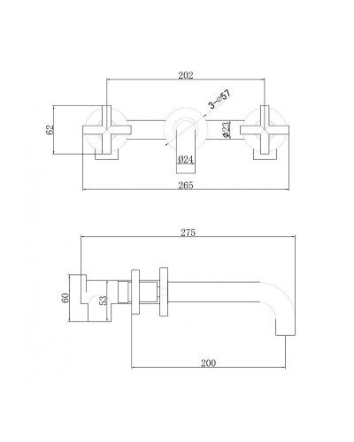 Смеситель для раковины Abber Wasser Kreis AF81121B Черный матовый
