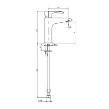 Смеситель для раковины без донного клапана Paini Palermo PACR205MEDICO