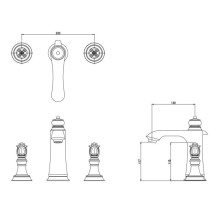 Смеситель для раковины Bronze De Luxe Florence 21382