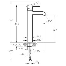 Смеситель для раковины Vitra Minimax S A41990EXP Хром