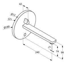 Смеситель для раковины электроннный Kludi Zenta 3840105