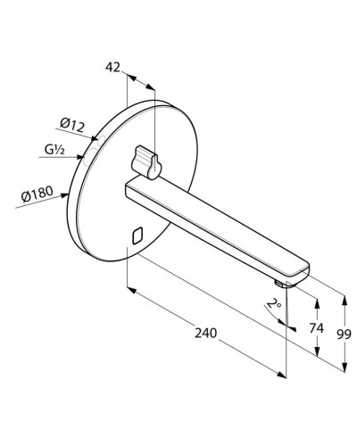 Смеситель для раковины электроннный Kludi Zenta 3840105