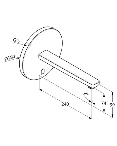 Электронный вентиль на одну подводку Kludi Zenta 3840305