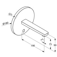 Электронный вентиль на одну подводку Kludi Zenta 3850305