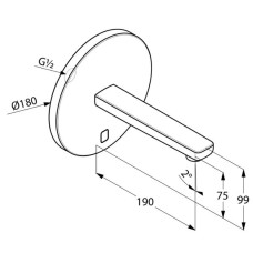 Электронный вентиль на одну подводку Kludi Zenta 3850305