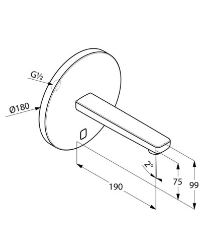 Электронный вентиль на одну подводку Kludi Zenta 3850305