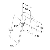 Электронный вентиль на одну подводку для раковины Kludi Balance 5210505