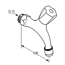 Кран для холодной воды Kludi Standard 300150515