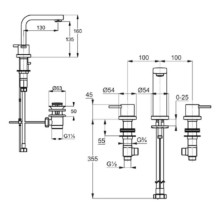 Смеситель для раковины с донным клапаном Kludi Zenta 383930575