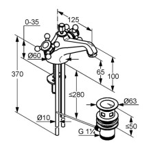 Смеситель для раковины с донным клапаном Kludi Adlon 510124520