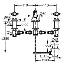 Смеситель для раковины с донным клапаном Kludi Adlon 510460520