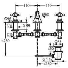 Смеситель для раковины с донным клапаном Kludi Adlon 510460520