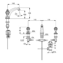 Смеситель для раковины с донным клапаном Kludi Adlon 5104305G5
