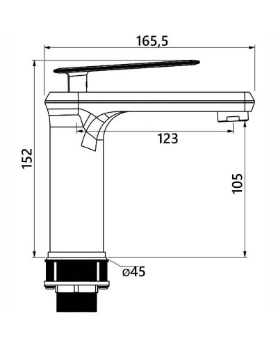 Смеситель для раковины Orange Line M06-021cr Хром