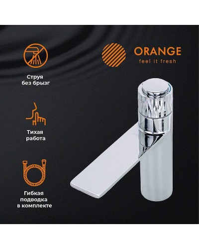 Смеситель для раковины Orange Push M01-021cr Хром