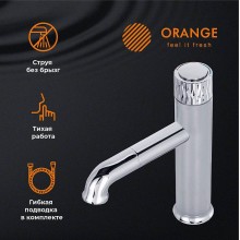 Смеситель для раковины Orange Pure M02-021cr Хром