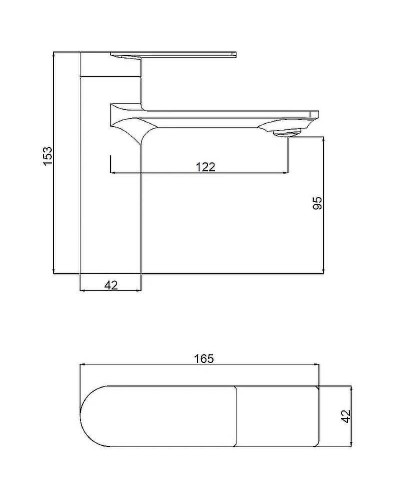 Смеситель для раковины Orange Berni M09-021cr Хром