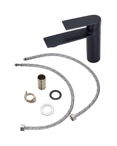 Смеситель для раковины Orange Berni M09-021b Черный матовый