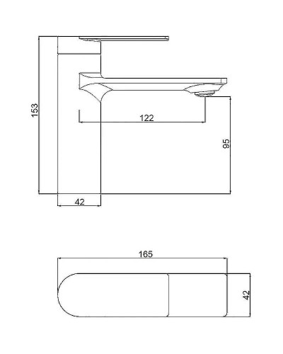 Смеситель для раковины Orange Berni M09-021b Черный матовый