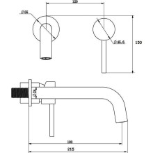 Смеситель для раковины Bronze de Luxe Scandi 14511BR Бронза глянцевая